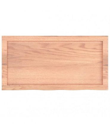 vidaXL Table Top Light Brown 80x40x(2-4) cm Treated Solid Wood Oak