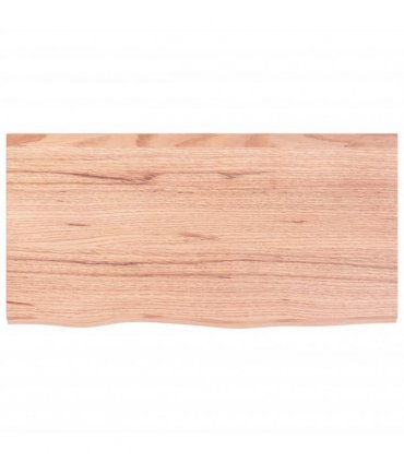 vidaXL Table Top Light Brown 80x40x(2-4) cm Treated Solid Wood Oak