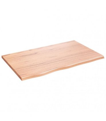 vidaXL Table Top Light Brown 80x50x2 cm Treated Solid Wood Oak