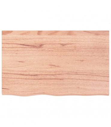vidaXL Table Top Light Brown 80x50x2 cm Treated Solid Wood Oak