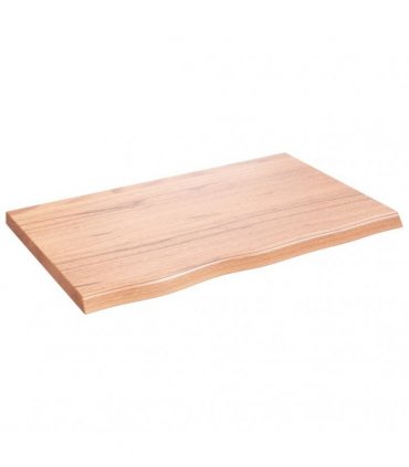 vidaXL Table Top Light Brown 80x50x(2-4) cm Treated Solid Wood Oak