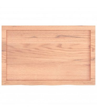 vidaXL Table Top Light Brown 80x50x(2-4) cm Treated Solid Wood Oak