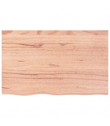 vidaXL Table Top Light Brown 80x50x(2-4) cm Treated Solid Wood Oak