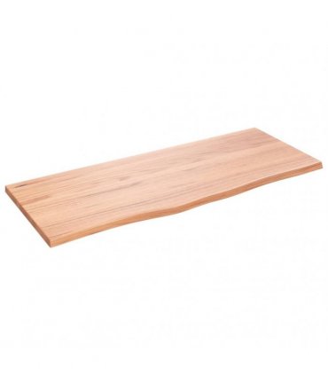 vidaXL Table Top Light Brown 100x40x2 cm Treated Solid Wood Oak