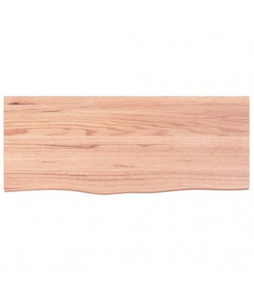 vidaXL Table Top Light Brown 100x40x2 cm Treated Solid Wood Oak
