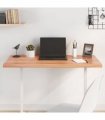 vidaXL Table Top Light Brown 100x40x(2-4) cm Treated Solid Wood Oak