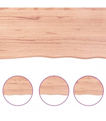 vidaXL Table Top Light Brown 100x40x(2-4) cm Treated Solid Wood Oak