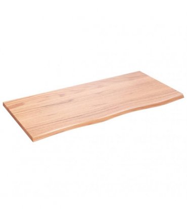 vidaXL Table Top Light Brown 100x50x2 cm Treated Solid Wood Oak