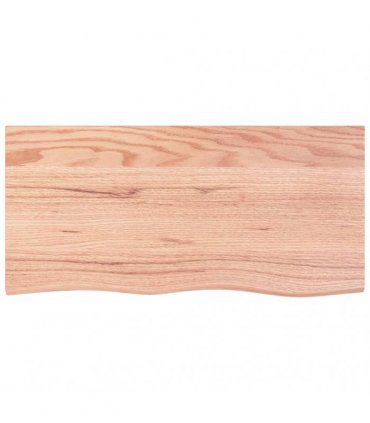 vidaXL Table Top Light Brown 100x50x2 cm Treated Solid Wood Oak