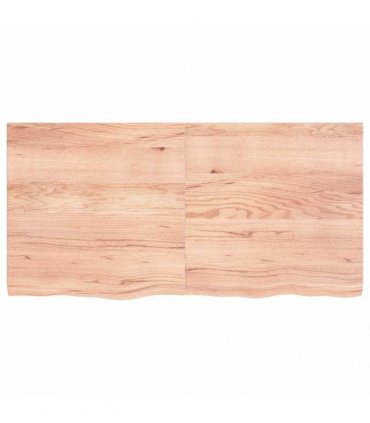 vidaXL Table Top Light Brown 120x60x(2-4) cm Treated Solid Wood Oak