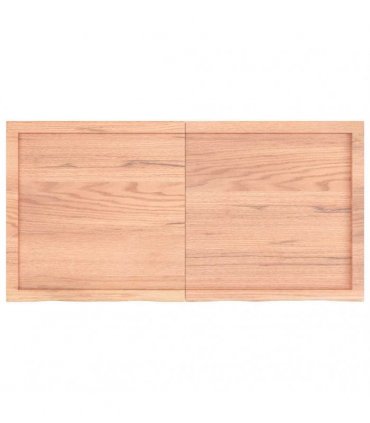 vidaXL Table Top Light Brown 120x60x(2-4) cm Treated Solid Wood Oak