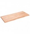 vidaXL Table Top Light Brown 140x60x(2-4) cm Treated Solid Wood Oak