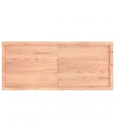 vidaXL Table Top Light Brown 140x60x(2-4) cm Treated Solid Wood Oak