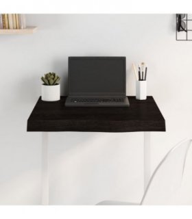 vidaXL Table Top Dark Brown 60x60x(2-6) cm Treated Solid Wood Oak