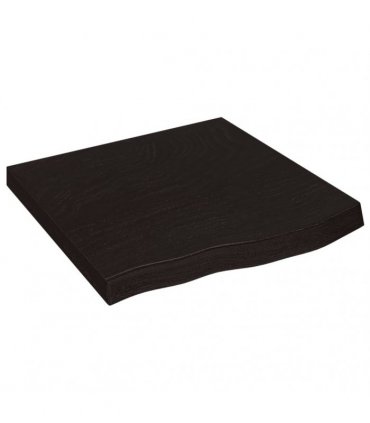 vidaXL Table Top Dark Brown 60x60x(2-6) cm Treated Solid Wood Oak