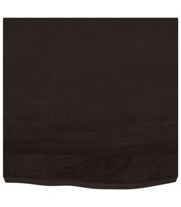 vidaXL Table Top Dark Brown 60x60x(2-6) cm Treated Solid Wood Oak