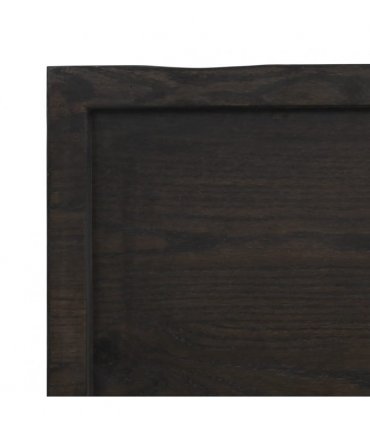 vidaXL Table Top Dark Brown 60x60x(2-6) cm Treated Solid Wood Oak