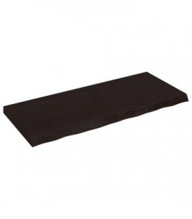 vidaXL Table Top Dark Brown 120x50x(2-6) cm Treated Solid Wood Oak