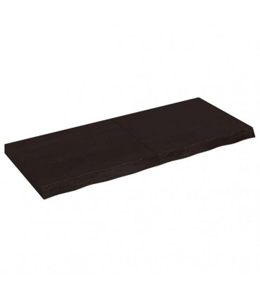 vidaXL Table Top Dark Brown 120x50x(2-6) cm Treated Solid Wood Oak