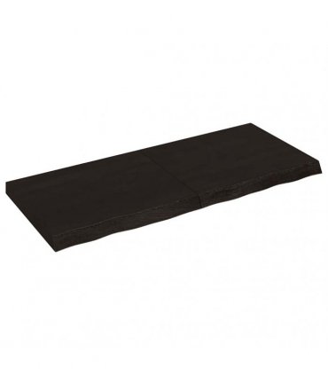 vidaXL Table Top Dark Brown 120x50x(2-6) cm Treated Solid Wood Oak