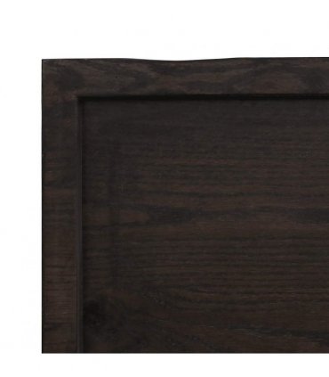 vidaXL Table Top Dark Brown 120x60x(2-6) cm Treated Solid Wood Oak