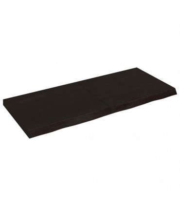 vidaXL Table Top Dark Brown 140x60x(2-6) cm Treated Solid Wood Oak