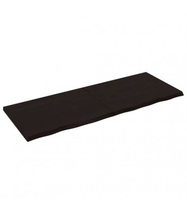 vidaXL Table Top Dark Brown 160x60x(2-4) cm Treated Solid Wood Oak