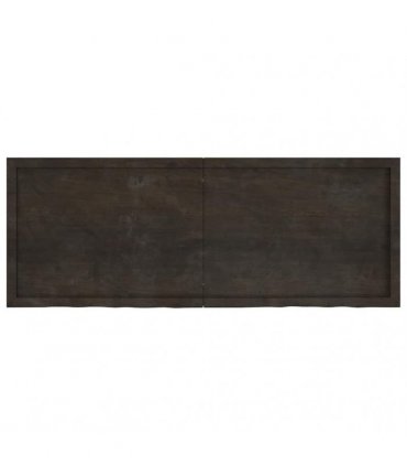 vidaXL Table Top Dark Brown 160x60x(2-4) cm Treated Solid Wood Oak