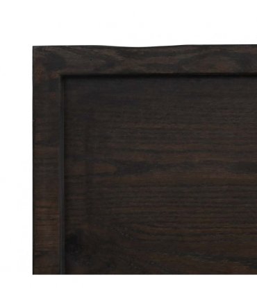 vidaXL Table Top Dark Brown 160x60x(2-4) cm Treated Solid Wood Oak