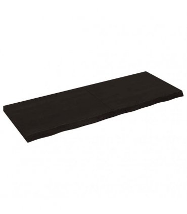 vidaXL Table Top Dark Brown 160x60x(2-6) cm Treated Solid Wood Oak
