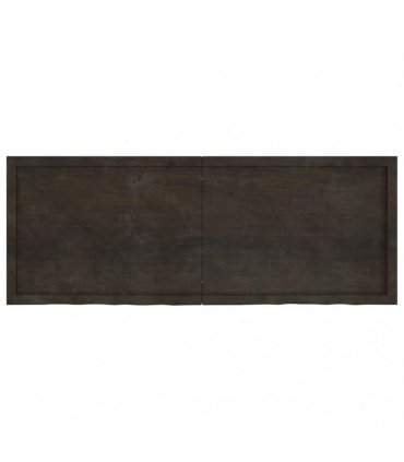 vidaXL Table Top Dark Brown 160x60x(2-6) cm Treated Solid Wood Oak