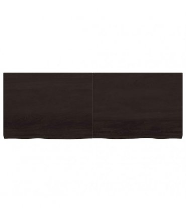 vidaXL Table Top Dark Brown 160x60x(2-6) cm Treated Solid Wood Oak