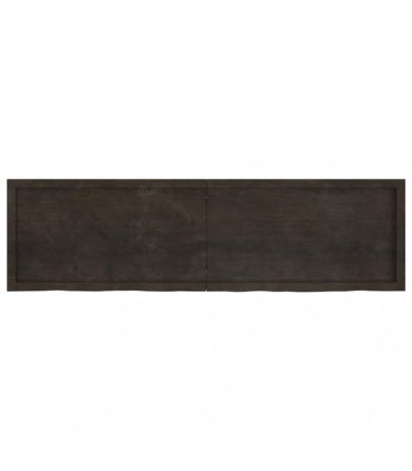 vidaXL Table Top Dark Brown 180x50x(2-6) cm Treated Solid Wood Oak