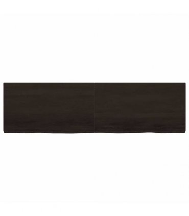 vidaXL Table Top Dark Brown 180x50x(2-6) cm Treated Solid Wood Oak