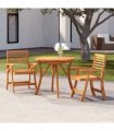 vidaXL 3 Piece Garden Dining Set Solid Wood Acacia