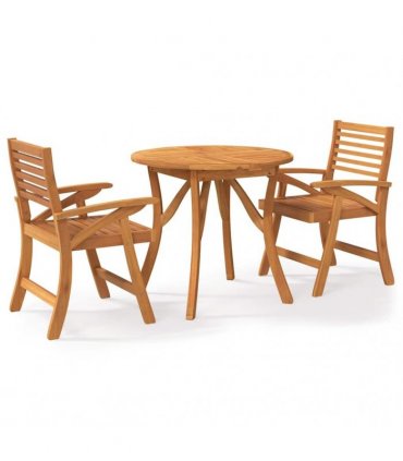 vidaXL 3 Piece Garden Dining Set Solid Wood Acacia