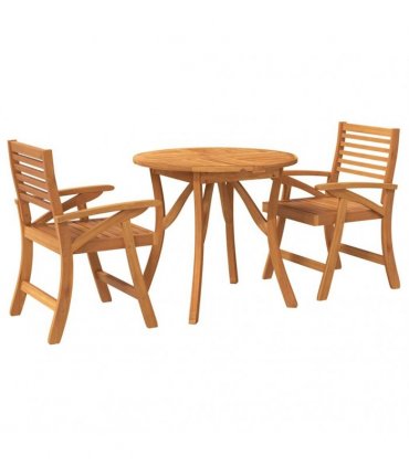 vidaXL 3 Piece Garden Dining Set Solid Wood Acacia
