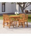 vidaXL 5 Piece Garden Dining Set Solid Wood Acacia
