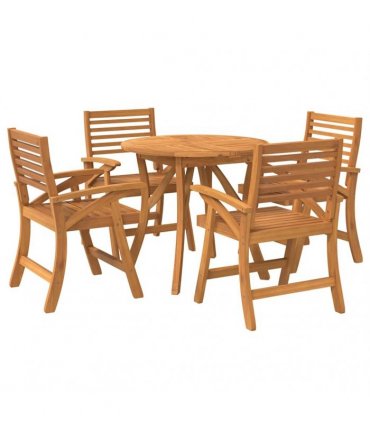 vidaXL 5 Piece Garden Dining Set Solid Wood Acacia