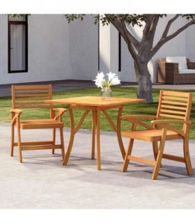 vidaXL 3 Piece Garden Dining Set Solid Wood Acacia