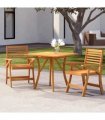 vidaXL 3 Piece Garden Dining Set Solid Wood Acacia