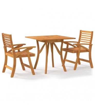 vidaXL 3 Piece Garden Dining Set Solid Wood Acacia