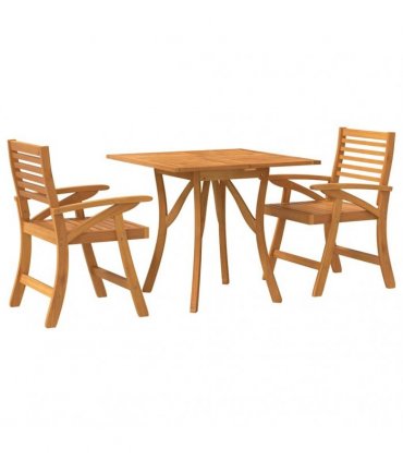 vidaXL 3 Piece Garden Dining Set Solid Wood Acacia