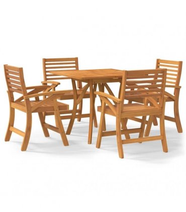 vidaXL 5 Piece Garden Dining Set Solid Wood Acacia