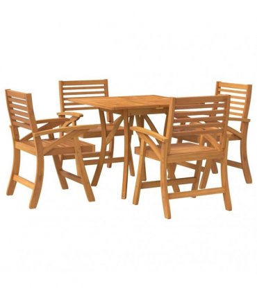 vidaXL 5 Piece Garden Dining Set Solid Wood Acacia