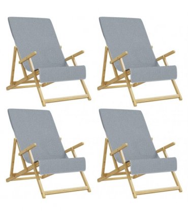 vidaXL Beach Towels 4 pcs Grey 60x135 cm Fabric 400 GSM