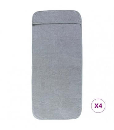 vidaXL Beach Towels 4 pcs Grey 60x135 cm Fabric 400 GSM