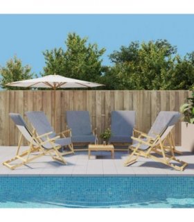 vidaXL Beach Towels 6 pcs Grey 60x135 cm Fabric 400 GSM