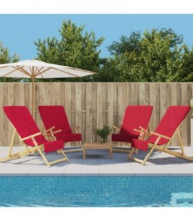 vidaXL Beach Towels 4 pcs Burgundy 60x135 cm Fabric 400 GSM