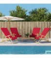 vidaXL Beach Towels 4 pcs Burgundy 60x135 cm Fabric 400 GSM